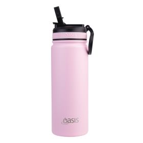 Buy Oasis insulated water bottle with straw 550ml carnation
