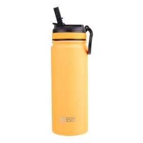 Buy Neon Orange Oasis sports bottle with sippy lid 550ml