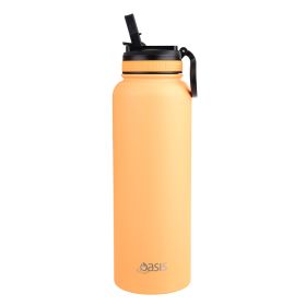 Buy Oasis 1.1L insulated straw bottle online Neon Orange