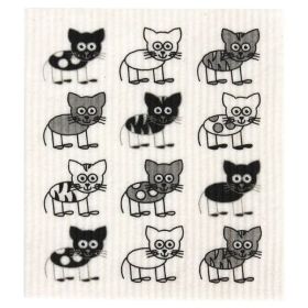 Buy Retro Kitchen Swedish Dish Cloth Cats Online