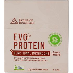 Evolution Botanicals EVO+ Protein Functional Mushrooms Smooth Chocolate 15 x 30g