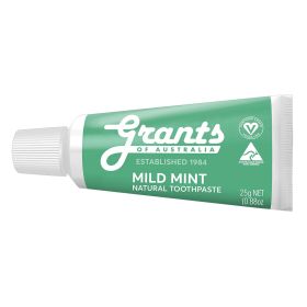 Grants Natural Toothpaste Mild Mint 25g Travel Mini