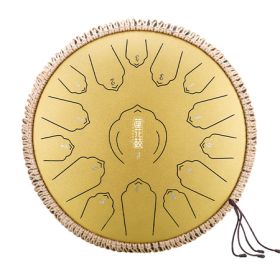 Hluru 15 Note Lotus Tongue Drum Golden
