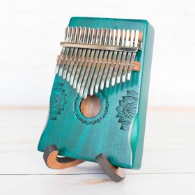 Hluru Kalimba 17 Key Hollow in C Major Blue Engraved