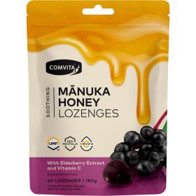Comvita Manuka Honey Lozenges Elderberry Extract & Vitamin C 40 pack