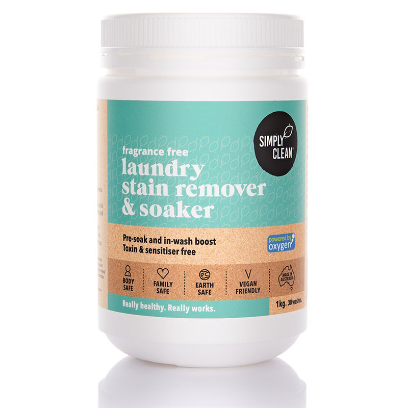 Simply Clean Laundry Stain Remover & Soaker 1kg Fragrance Free Shop Naturally