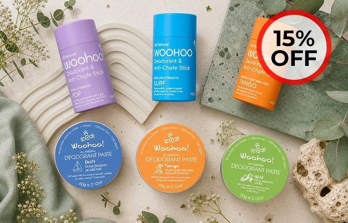15% off Woohoo Natural Deodorant