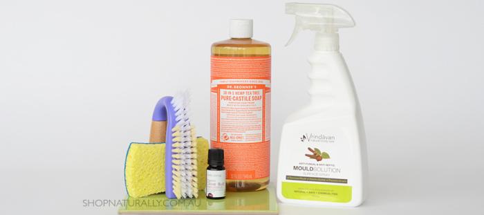 How do natural mould cleaners work compared to chlorine bleach based products?