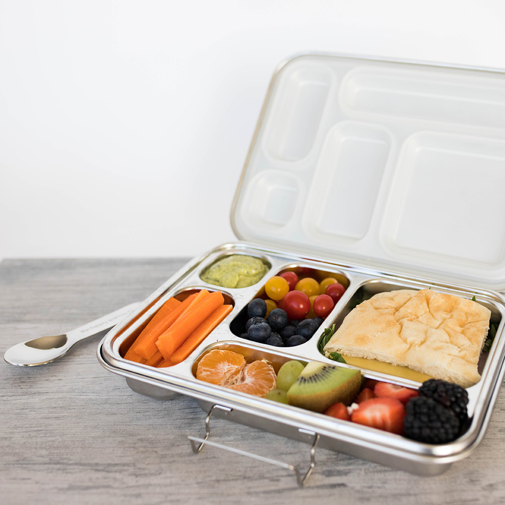 Stainless Steel Lunch Box with Removable Dividers - Round